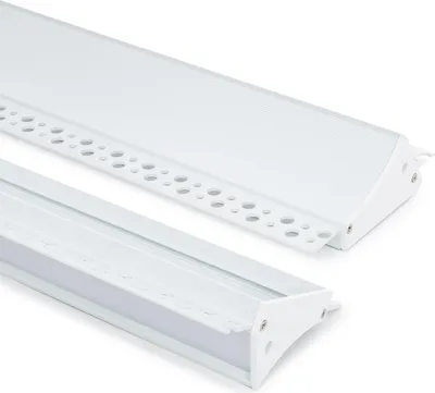 Produktbild von Aluminiumprofil Einbau für Gips/Stuckdecke für LED Streifen bin20mm Weiß 2 m Weiß transluzent