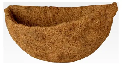 Produktbild von Ersatzeinlage für Halbrundkorb, 33 x 18 x 17 cm, Kokoseinlage, Hängekorb, Naturkorb