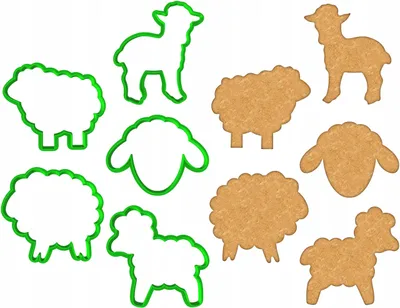 Produktbild von Cookie Monster Oster-Ausstecher Lamm Set XL (5 Stück)