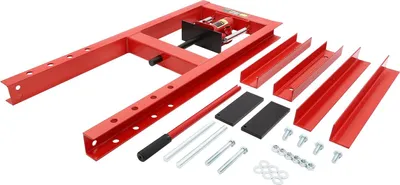 Produktbild von Hydraulische Werkstattpresse - H-Rahmen Bodenpresse - Presskraft 6 t - Mit Pressplatten -  - Für Garage und Werkstatt - Rot