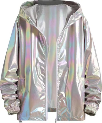 Produktbild von ASKSA Herren Pailletten Sakko Metallic Nightclub Jacke Laessig Reissverschluss uebergangsjacke Casual Sweatjacke Leichte Glaenzend Jacke Bomberjacke,Grau,XL