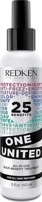 Produktbild von Redken One United All-in-One Multi-Benefit, Unisex, Alle Haare, 150 ml, Cationic Complex, Keracare, Coconut Oil, Use One United with all your haircare and styling favorites. 1. Alone - apply after cleansing or..., 1 Stück(e)