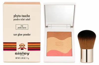 Obrázek produktu pro Sisley Phyto-Touche Sun Glow Powder, Univerzální pleť, Lehký, Trio Pêche Dorée, Pouzdro, Stlačený pudr, Blushing, Bronzující, Zářivý, Obrázek vytvořený pomocí AI