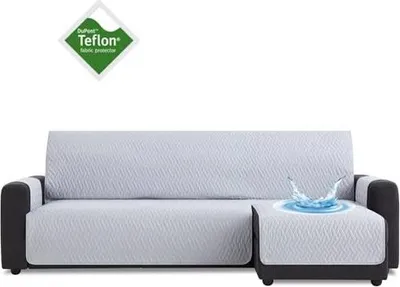 Produktbild von Bestcovers Teflon Wasserdichtes Sesselüberwürf Sesselschoner Schonbezug Sofabezug (Hellgrau, 200cm Right)