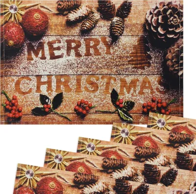 Produktbild von Tischsets Platzsets Stoff CLOTH Weihnachten MERRY CHRISTMAS