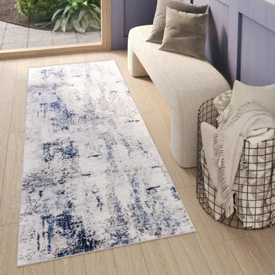 Produktbild von Tapiso Teppichläufer SKY Modern Blau Grau Creme  120 x 300 cm