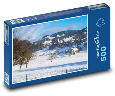 Obrázok produktu pre Puzzle 500 Zimná Krajina vo Švajčiarsku - martinpuzzle