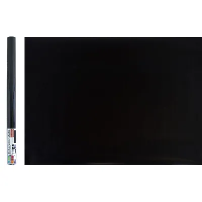 Produktbild von Selbstklebende Dekorationsfolie Schwarz Klebefolie Dekofolie Möbelfolie 45 x 200 cm Schrankfolie Zuschneidbar Folie Möbel Tapete