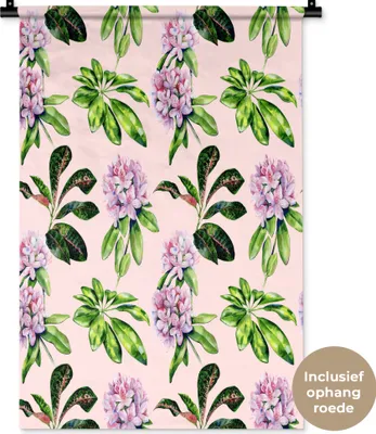 Produktbild von MuchoWow® Wandteppich Wandbehang Blumen - Hortensie - Collage 60x90 cm Tapisserie Dekoration Wandtuch - Foto-Teppich - Abwaschbar