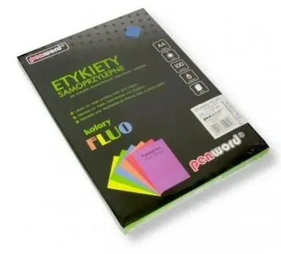 Imagen del producto de Etiquetas adhesivas A4, color azul fluorescente, 100 hojas - Polsirhurt