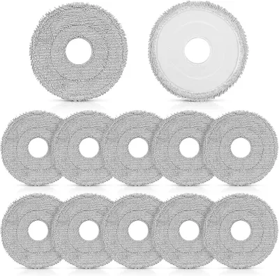Produktbild von 12 Stück Wischtücher für Dreame X50/X40/L20 Ultra Complete, L50/L40/X30/L10/L10s Pro Ultra, Xiaomi X20 Pro/Max, Wiederverwendbare Waschbare Mikrofaser Wischpad Zubehör
