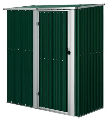 Produktbild von Geräteschuppen Gartenhaus Werkzeugschuppen Lagerschuppen Geräteschrank Grün 180,5x97x209,5cm Verzinkter Stahl