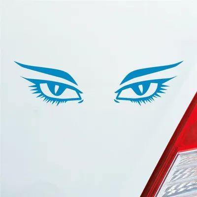 Produktbild von Auto Aufkleber Augen Frau Sexy Eyes Tuning 15x4 cm Hellblau Sticker Heckscheibenaufkleber