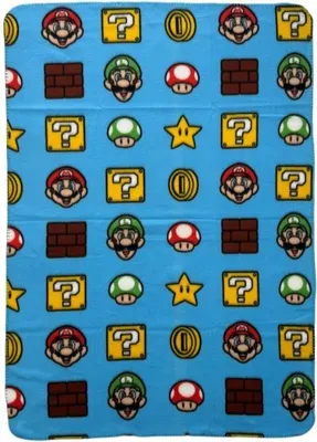 Produktbild von Plaid, Mario Bros, 100 x 140 cm, Wohndecke, Kuscheldecke