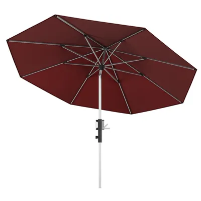 Produktbild von KNIRPS Phoenix 315 cm rund Balkonschirm 4 Farbvarianten Kurbelschirm Sonnenschirm 409 Bordeaux