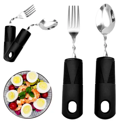 Produktbild von Besteck für Senioren mit Parkinson und Arthritis, ergonomischer Griff