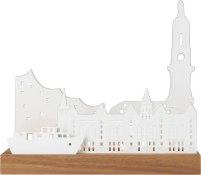 Produktbild von Räder Lichtobjekt Stadtsilhouette Hamburg 25x9,5x22cm