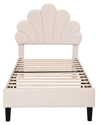 Imagen del producto de Cama para niños - Cama para niñas - Cama individual - Cama juvenil - Cama para invitados - Tapizado - Capacidad de carga: hasta 200 kg