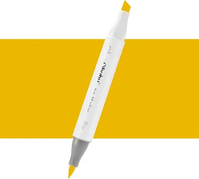 Obrázek produktu pro Lihová fixa OHUHU oboustranná Brush & Chisel, Y070 Acid Yellow