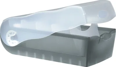 Produktbild von Karteibox Croco A8 transluzent grau Packung mit 5 Stück