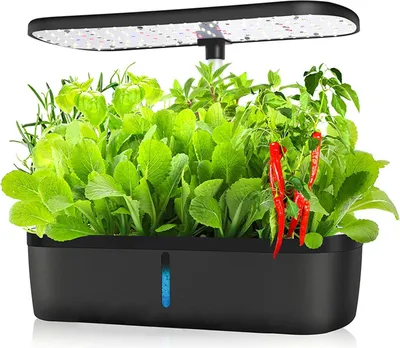 Obrázok produktu pre Vnútorný hydroponický pestovateľský systém s 12 podložkami a LED svetlom