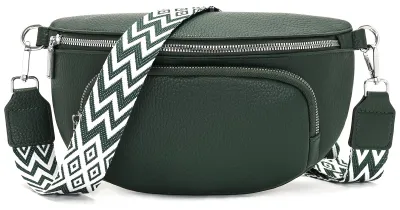 Produktbild von Rorimyth Kleine Bauchtasche Damen Dunkelgrün umhängetasche damen klein Veganes L