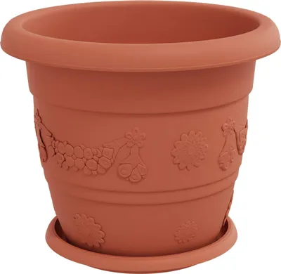 Productafbeelding van vidaXL Bloempotten, 24 stuks, terracotta, Ø 30 x 25 cm, kunststof