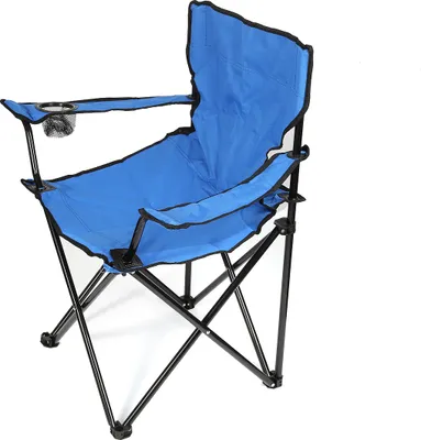 Produktbild von WYCTIN Falt Campingstuhl mit Getränkehalter und Armlehne leicht Blau
