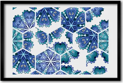 Produktbild von Bild 60x40 MDF-Rahmen, Wandkunst Elemente Mandala