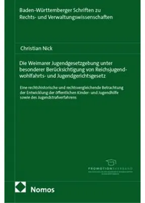 Immagine prodotto di Die Weimarer Jugendgesetzgebung  unter besonderer Berücksichtigung von Reichsjugendwohlfahrts- und Jugendgerichtsgesetz