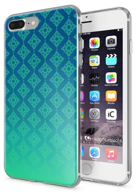 Obrázek produktu pro pouzdro na mobilní telefon iPhone 8 Plus / 7 Plus od NALIA, silikonový kryt bumper vzor zelený