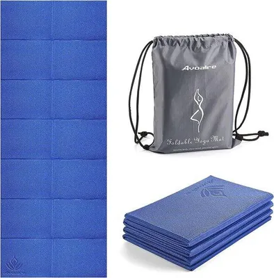 Produktbild von Famanu Yogamat faltbar 183 x 80 x 0,6 cm - rutschfest - 6 mm dick - ideal für Pilates und Fitness - mit Tragetasche