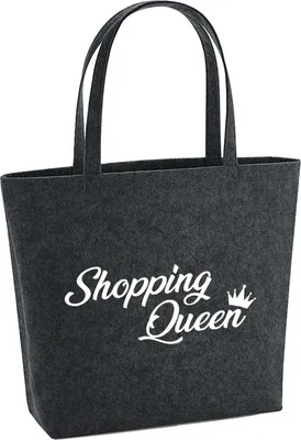Produktbild von Huuraa Filzshopper Shopping Queen 22 Liter Charcoal Melange Filztasche Geschenkidee