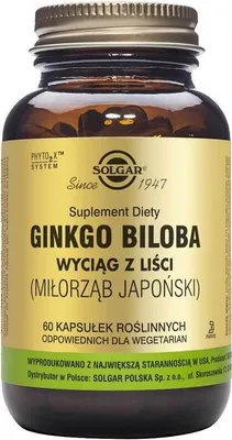 Productafbeelding van Ginkgo Biloba bladextract, 60 capsules, Solgar