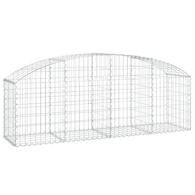 Produktbild von vidaXL Gabione mit Hochbogen 200x50x60/80 cm Verzinktes Eisen