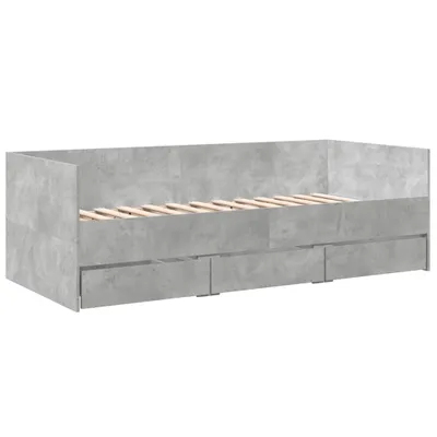 Obrázek produktu pro Denní postel se zásuvkami bez matrace betonově šedá 90x200 cm