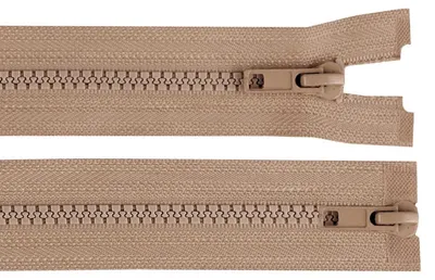 1 Reißverschluss 2-Wege 5mm 80 cm teilbar Autolock Doppelzipper cappuccino