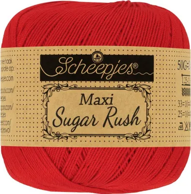 Zdjęcie produktu dla Kordonek Scheepjes Maxi Sugar Rush - 722 czerwony
