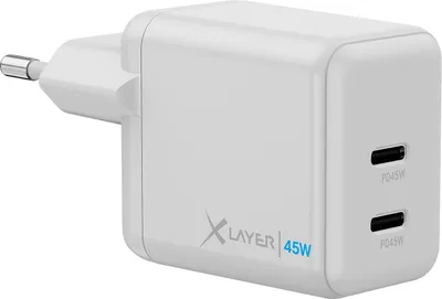 Produktbild von Xlayer Ladegerät Universal 45W Powercharger USB Typ C & USB Typ C  Netzteil