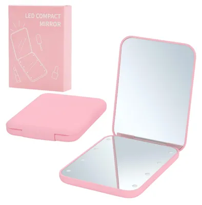 Productafbeelding van Zakmake-upspiegel met led-verlichting roze