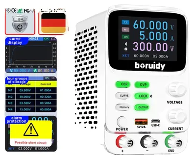 Obrázok produktu pre Napájanie zo siete, nastaviteľné jednosmerné napätie, vysokopresné meranie, SPPS-K605, 60V, 5A