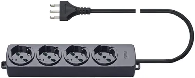 Zdjęcie produktu dla Vimar 01292.Cc – listwa zasilająca z 4 uniwersalnymi gniazdami, kabel 2 metry