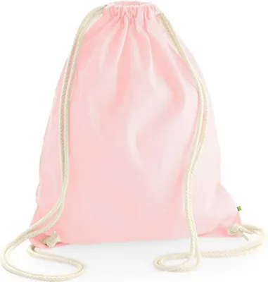 Produktbild von Westford Mill W810 | EarthAware Organic Gymsac / 37 x 47 cm - Farbe: Pastel Pink - Größe: 37 x 47 cm