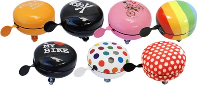 Produktbild von Fahrradklingel XXL Ding Dong 80mm Fahrrad Klingel Glocke Fahrradglocke, Farbe:Regenbogen