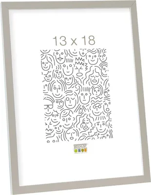 Produktbild von Deknudt Bilderrahmen grau-weiß Holz 15 x 20 cm S43AL