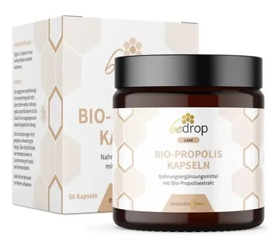 Produktbild von bedrop Propolis Kapseln (100% reine Imker Qualität) - 60 Kapseln