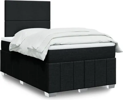 Produktbild von Möbel2024 Boxspringbett mit Matratze Schwarz 120x200 cm Stoff Klassische Betten 369852