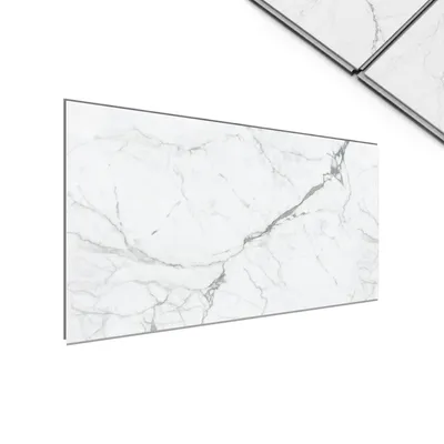 Produktbild von IZODEKOR SPC Wandpaneele 60x120 cm – Wasserdichte Wandverkleidung für Bad, Dusche & Küche – Carrara Marmor