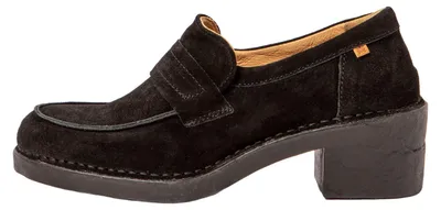 Image de El Naturalista Mary jane pour Femme N5667 SILK SUEDE BLACK-BLACK / TICINO Couleur Noir