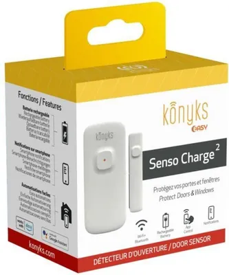 Zdjęcie produktu dla KONYKS, Connected czujnik otwarcia Wi-Fi i Bluetooth model Senso Charge, biały